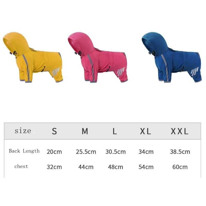 Naminių gyvūnėlių lietpalčiai Vandeniui atsparūs šunų lietpalčiai Lauko užsiėmimai Šunų Striukės nuo lietaus Maži Vidutinis Šuniukas Šviesą atspindintys drabužiai nuo vėjo