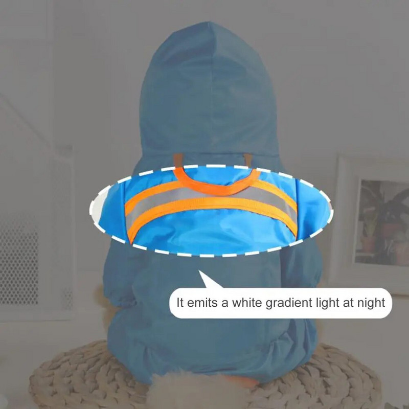 Šunų striukė nuo lietaus 5 dydžių laisvalaikio permatomas kraštelis, atsparus dėvėjimui mielas vasarinis šunų lietpaltis šunų drabužiai nuo lietaus Lengva nešioti