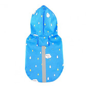 Patvarus šunų lietpalčio spausdinimas, dailiai susiūtos minkštos medžiagos šunų striukė nuo lietaus vaikščioti