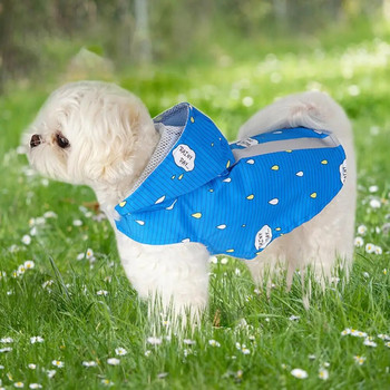 Издръжлив кучешки дъждобран с фино зашит мек материал яке за кучешки дъждобран за разходка