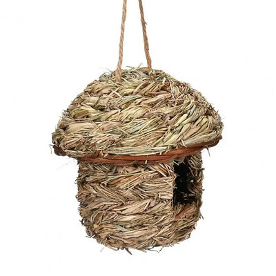 Cuib de pasăre durabil Casă confortabilă de colibri țesut manual Loc de odihnă hamac agățat cuib de colibri