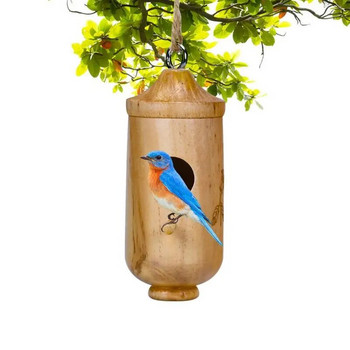 Ξύλινο Σπίτι κολιμπρί Wild Bird Tree για Διακόσμηση Εξωτερικού Κήπου Προμήθειες Φωλιάσματος Χελιδονιού