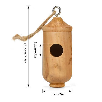 Drvena kućica za kolibri Viseća hranilica za divlje ptice Drvo za vanjski vrt Dekoracija dvorišta Zalihe za gniježđenje lastavice