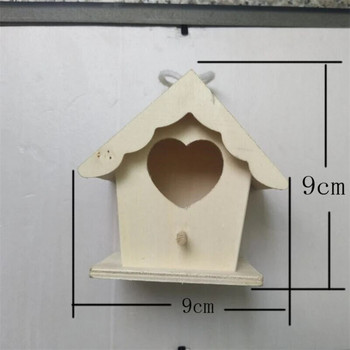 Ξύλινο Mini Bird Cage Υπαίθριο κρεμαστό Birdhouse Box Garden Bird Cages Διακόσμηση αυλής σπιτιού Προϊόντα πουλιών Ξύλινη φωλιά παπαγάλου πουλιών