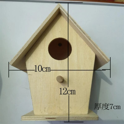 Fa mini madárketrec kültéri függő madárház doboz kerti madárketrecek otthoni udvar dekoráció madár termékek Fa madár papagáj fészek