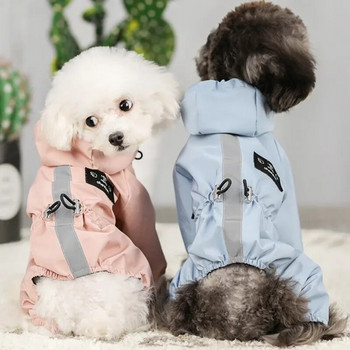 Αδιάβροχο για σκύλους κατοικίδιων ζώων Αδιάβροχο αντανακλαστικό υπαίθριο αναπνεύσιμο μπουφάν βροχής Ρούχα Μικρά μεσαία σκυλιά Φούτερ Φούτερ Αδιάβροχα