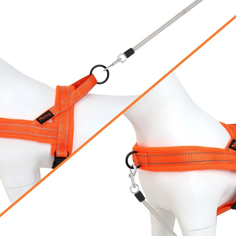 Hálós nylon kutyahám Fényvisszaverő háziállat-hám, No Pull Dogs mellény gyorsvezérlő fogantyúval kis, közepes méretű, pitbull kutyák számára