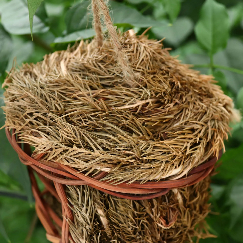 Χειροποίητο Bird House and Nest Δημιουργικό οικολογικό υφαντό γρασίδι Κλουβί πουλιών για διακόσμηση κήπου Bird Cage Outdoor Bird's Nest