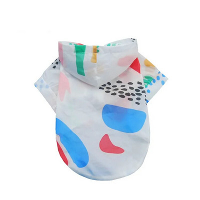 Îmbrăcăminte rezistentă la soare pentru câini Hanoră de protecție solară de vară Haine pentru câini de talie mică Poncho imprimat pentru animale de companie mici și mijlocii Cățeluș Pisică