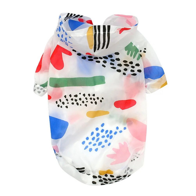 Îmbrăcăminte rezistentă la soare pentru câini Hanoră de protecție solară de vară Haine pentru câini de talie mică Poncho imprimat pentru animale de companie mici și mijlocii Cățeluș Pisică