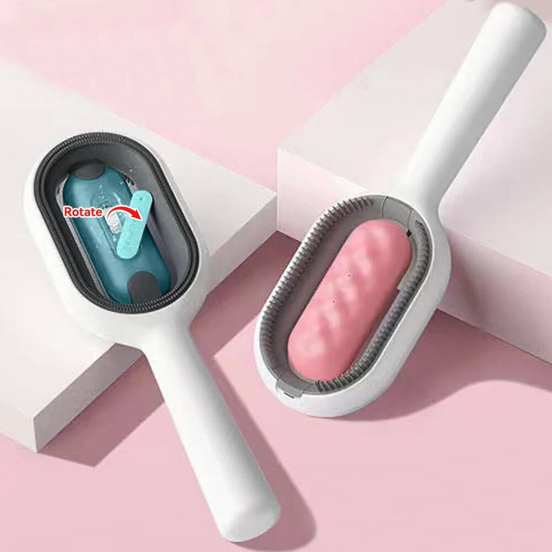 Tiszta macskakefe Macska kutya szőrtelenítő fésű törlőkendővel Ragadós kefe Macskatartozékok Kisállatápolási kellékek