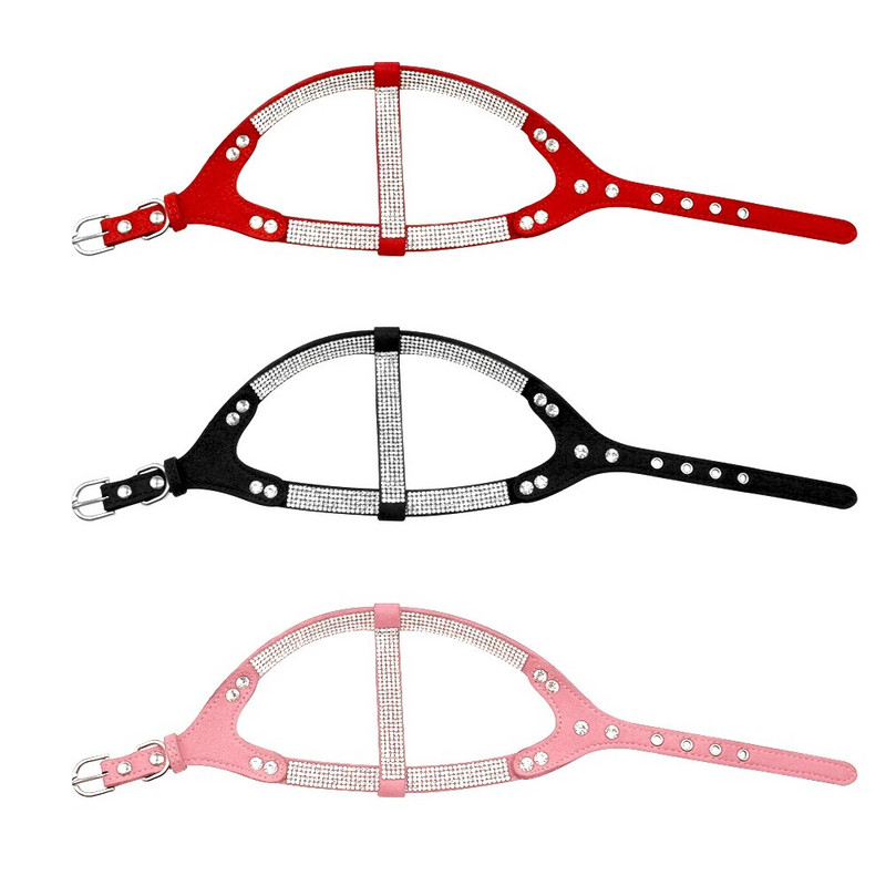 Kalnų krištolinis šuniuko diržas zomšinis odinis mažų šunų diržas Bling Crystal kačių šunų liemenė reguliuojamas čihuahua prancūzų buldogui