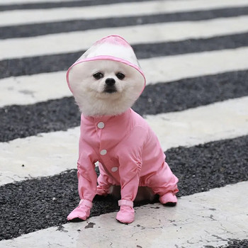 Ρούχα αδιάβροχο για σκύλους κατοικίδιων ζώων Μικρό αδιάβροχο φόρμα για σκύλους φόρμες ένδυσης Μπουφάν Yorkshire Poodle Pomeranian Puppy Dog Rain Coat