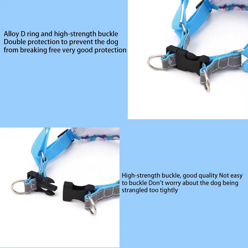 Šunų diržų pavadėlio rinkinys Šviesą atspindinti reguliuojama antkaklis šuns pavadėlis Mažo ir vidutinio šuns priedai šuniuko liemenė Prancūzų buldogo šuns virvė