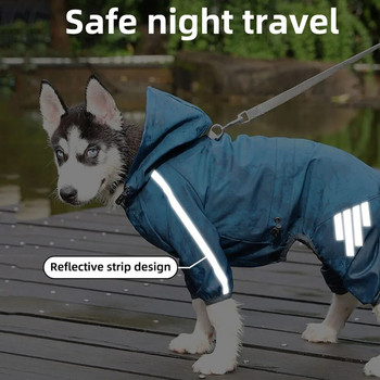 Αδιάβροχο παλτό βροχής για σκύλους Αδιάβροχο γάτας Αδιάβροχο για εξωτερικούς χώρους Κουκούλα ένδυση Jumpsuit Puppy Rainy Day Clothes Outdoor Jacket Pet Supplies