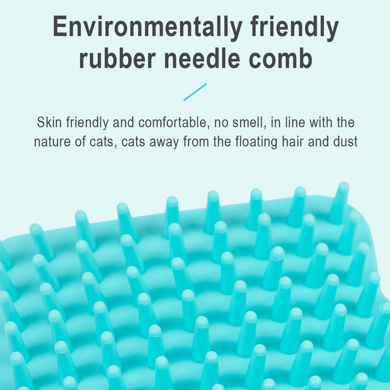 Kačių šukučių šepetėlis masažinis šukos draskytojas priežiūros šepetėlis gali laikyti Cat Mint Kačių priežiūros ir grožio produktai Kačių šukomis trina veidą