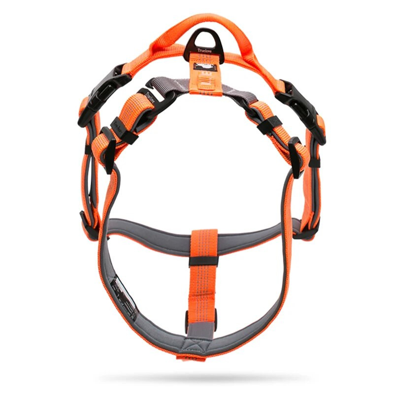 Truelove Pet DogHarness Fényvisszaverő nylon szalag SBR búvárkodás belső LED-es vezérlőlámpa helyzete, négypontosan állítható kisállat mellény TLH6171