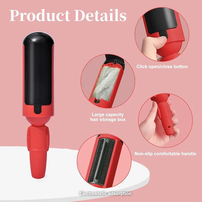 Kačių plaukų šalinimo šepetėlis, naminių gyvūnėlių valymas plaukiojančių kailių šalinimo priemonė, besisukanti katė šunų plaukų lipdukai plaukų priežiūros šukos Naminių gyvūnėlių reikmenys