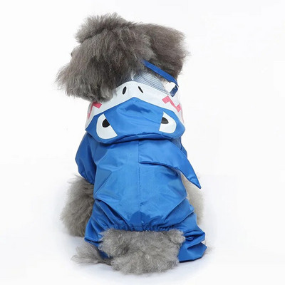 Vaisinis lietpaltis Naminių šunų rūbai Katės keturių pėdų spauda Neperšlampami drabužiai Šunims Maži Čihuahua Vasaros geltoni kvėpuojantys mopsai