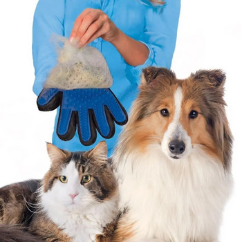 Ръкавица за подстригване на котки за котки Вълнена ръкавица Четка за премахване на косми от домашни любимци Гребен Ръкавица за домашни кучета Почистваща масажна ръкавица за животни