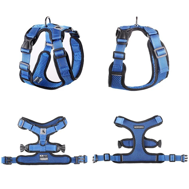 Ham cu plasă fără tragere pentru câini, vestă respirabilă pentru cățeluș, hamuri de siguranță reflectorizante, reglabile pentru câini de talie mică, chihuahua