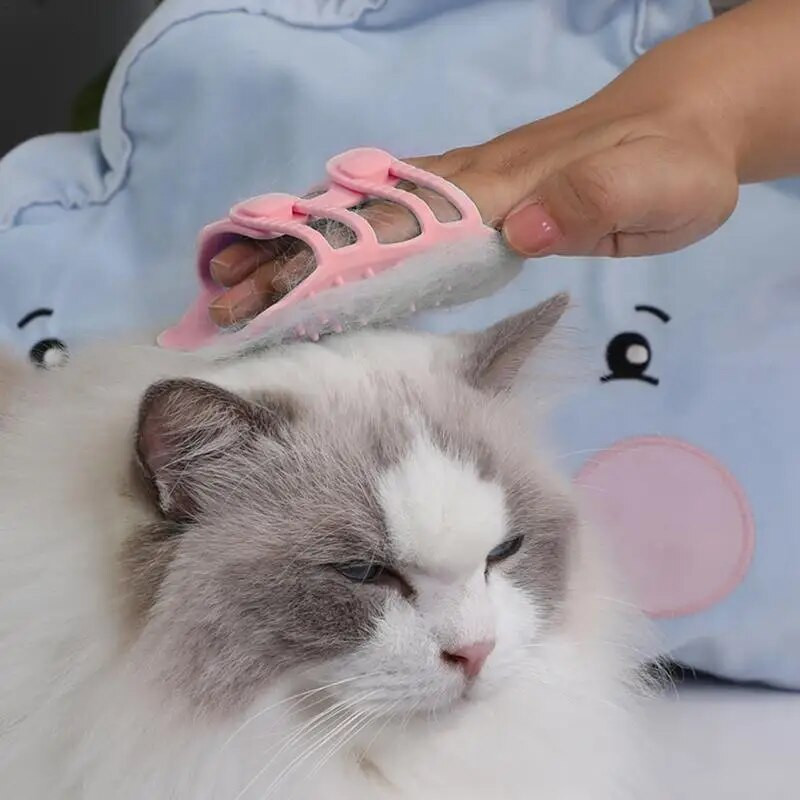 Pet Brush Comb Play Cat Toy Softer Cat Self Groomer Massage Comb with Catnip Cat Face Scratcher for Kitten Puppy Cat Accessories