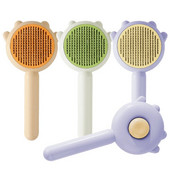 1 vnt. naminių gyvūnėlių plaukų šalinimo šepetys, priežiūros šukos Savaime išsivalantis šunų šlifavimo šepetys su masažiniais dantimis Šunims katėms Gyvūnų priežiūros reikmenys