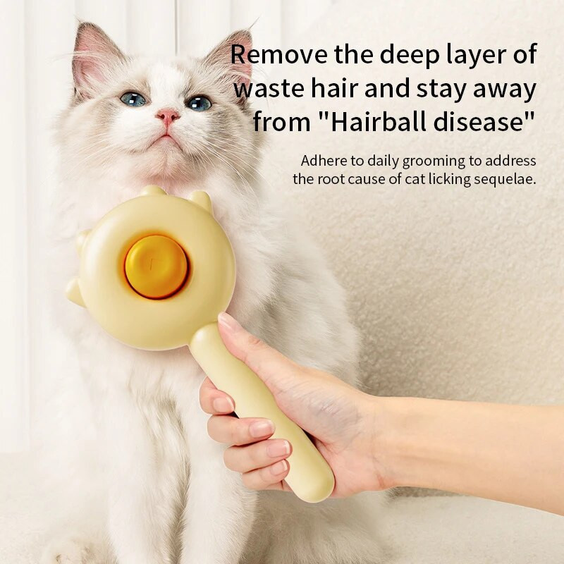 1 vnt. naminių gyvūnėlių plaukų šalinimo šepetys, priežiūros šukos Savaime išsivalantis šunų šlifavimo šepetys su masažiniais dantimis Šunims katėms Gyvūnų priežiūros reikmenys