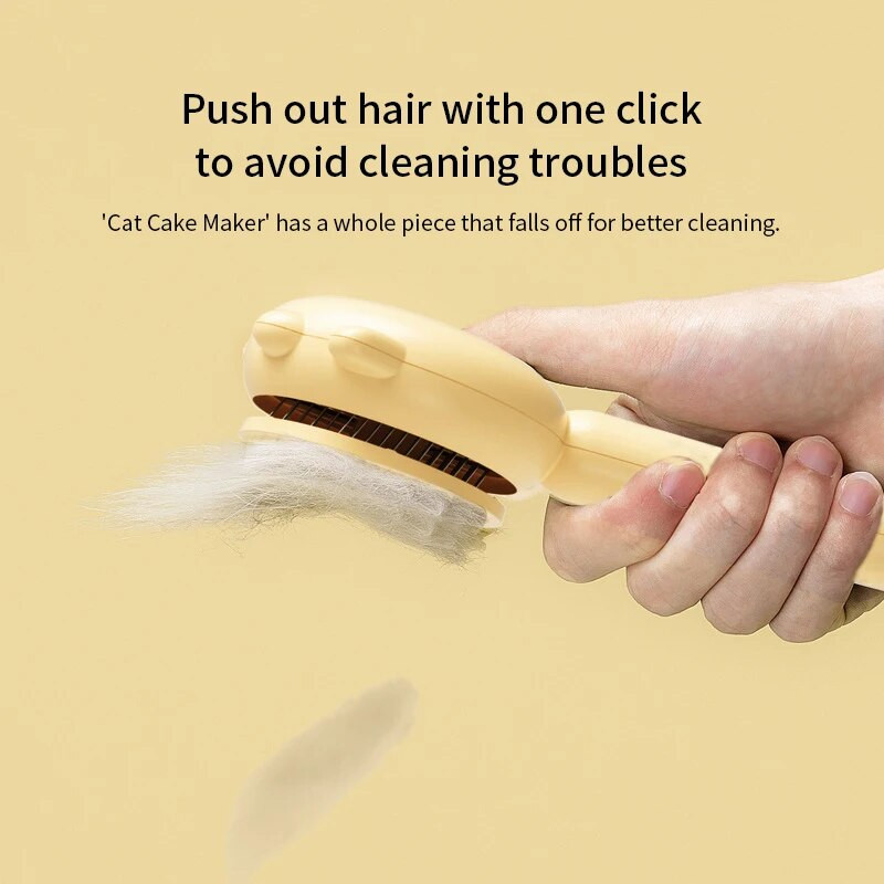 1 vnt. naminių gyvūnėlių plaukų šalinimo šepetys, priežiūros šukos Savaime išsivalantis šunų šlifavimo šepetys su masažiniais dantimis Šunims katėms Gyvūnų priežiūros reikmenys