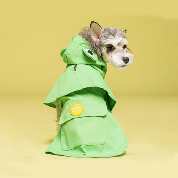 Αδιάβροχο για κατοικίδια Ρούχα για κατοικίδια Εξωτερικό αδιάβροχο ύφασμα Εσωτερικό αναπνεύσιμο πλέγμα ανακλαστική ταινία ασφαλείας Puppy Big Dog Cape Ρούχα