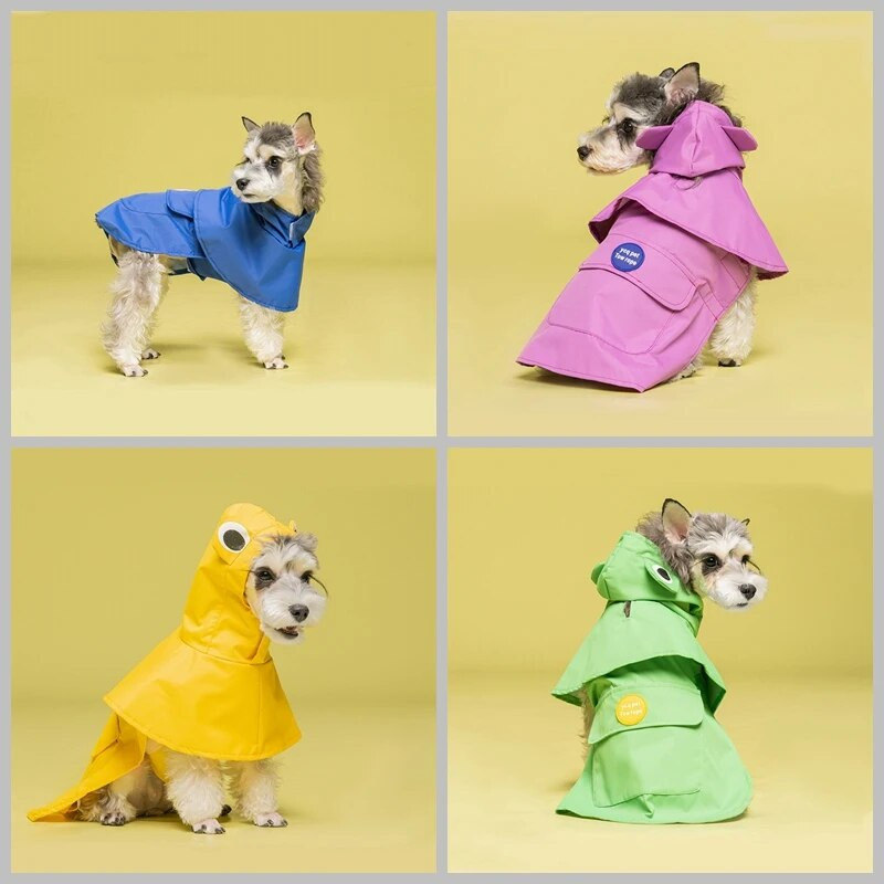 Naminių gyvūnėlių lietpaltis Naminių gyvūnėlių drabužiai lauke, vandeniui atsparus audinys, vidinis kvėpuojantis tinklelis, saugos šviesą atspindinti juostelė šuniuko dideli šunų pelerinos drabužiai