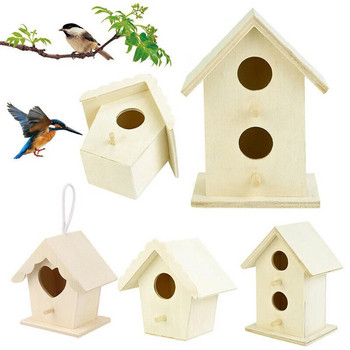 Ξύλινο Σπίτι για Πουλιά Φωλιά Φωλιά Πουλιά Κουτί Birdhouse Merry Home For Garden Bird Conservation Ενδιαίτημα Ιδανικό μέρος φωλιάςΔιακόσμηση