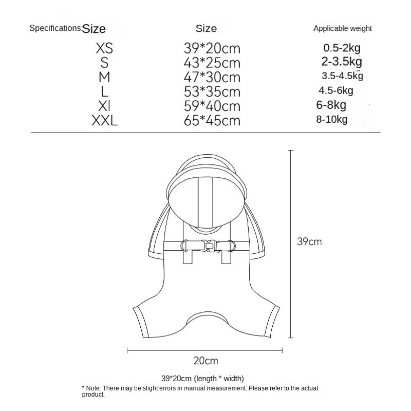 Lengva vandeniui atspari striukė su naktine šviesą atspindinčia juostele, mielas šuniuko lietpaltis, mažo ir vidutinio naminio gyvūnėlio drabužiai, vasara