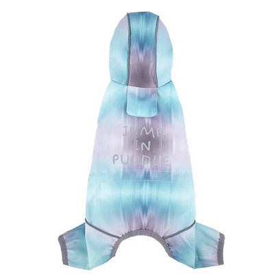 Atsparus vandeniui šunų lietpaltis mažam šuniui Spalvingi šviesą atspindintys apsauginiai drabužiai naminiams gyvūnėliams Striukė nuo lietaus su 4 kojomis nuo vėjo su gobtuvu šuns pončas