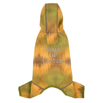 Atsparus vandeniui šunų lietpaltis mažam šuniui Spalvingi šviesą atspindintys apsauginiai drabužiai naminiams gyvūnėliams Striukė nuo lietaus su 4 kojomis nuo vėjo su gobtuvu šuns pončas