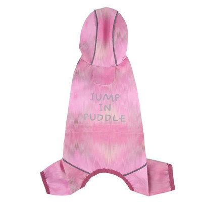 Atsparus vandeniui šunų lietpaltis mažam šuniui Spalvingi šviesą atspindintys apsauginiai drabužiai naminiams gyvūnėliams Striukė nuo lietaus su 4 kojomis nuo vėjo su gobtuvu šuns pončas