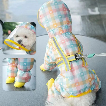 Дъждобран за домашни любимци Облекло за кучета с катарама за сцепление Водоустойчив дъждобран Облекло за кучета Corgi Bulldog Облекло за малки домашни любимци