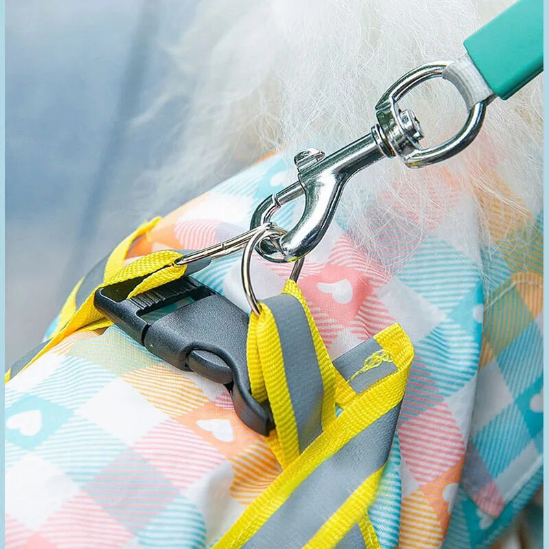 Naminiams gyvūnėliams viskas įskaičiuota lietpalčiai šunų drabužiai su Traction sagtimi vandeniui atsparūs lietpalčiai šunų drabužiai Corgi Bulldog mažų augintinių drabužiai