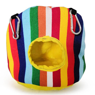 Meleg madárfészek téli ház függő függőágy ketrec kiegészítők plüss búvóhely papagáj számára