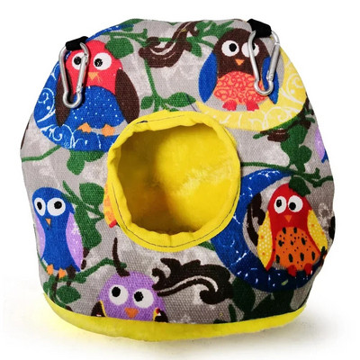 Meleg madárfészek téli ház függő függőágy ketrec kiegészítők plüss búvóhely papagáj számára