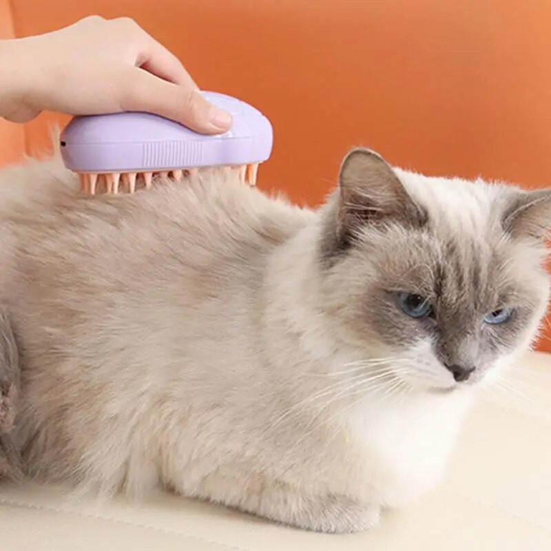 Cat Steam Brush Steamy Spray Detting Brush Cob Cob Εργαλείο περιποίησης μαλλιών κατοικίδιων για κουνέλια, γάτες, σκύλους και άλλα κατοικίδια