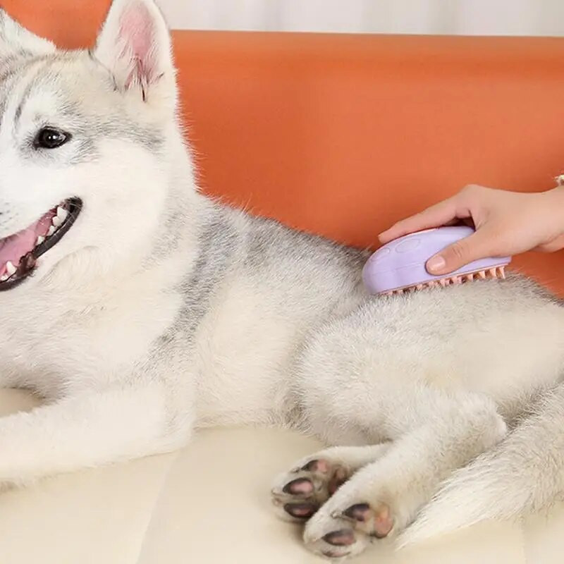 Cat Steam Brush Steamy Spray Detting Brush Cob Cob Εργαλείο περιποίησης μαλλιών κατοικίδιων για κουνέλια, γάτες, σκύλους και άλλα κατοικίδια