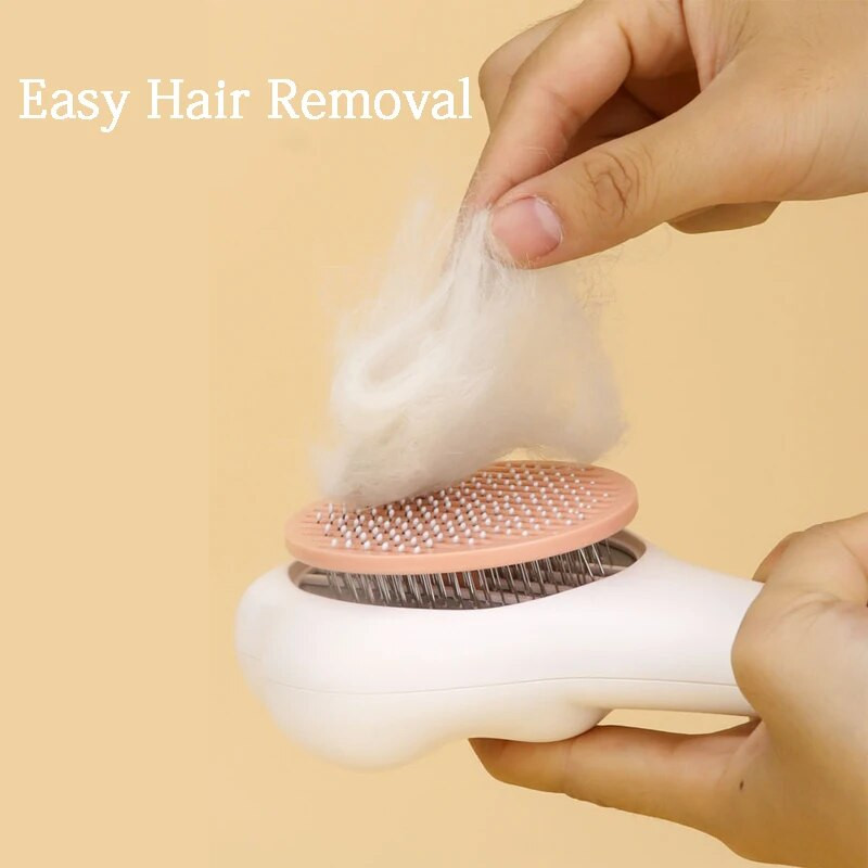 1 vnt naminių šunų šepetys kačių šukos Savaime išsivalančios naminių gyvūnėlių plaukų šalinimo plaukiojančiosios plaukų automatinės plaukų šalinimo šukos naminių gyvūnėlių reikmenys