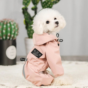 Дъждобран за кучета Мек непромокаем полиестер Водоустойчиви дрехи за кучета Светлоотразително яке за малки кучета Облекло за домашни кученца Perro Abrigo