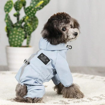 Αδιάβροχο σκύλου Μαλακό αδιάβροχο πολυεστέρα αδιάβροχο αντανακλαστικό μπουφάν για μικρούς σκύλους κατοικίδια κουτάβια ρούχα Perro Abrigo