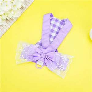 Big Bowtie, be traukiamų diržų liemenė mažiems šunims Rožinė purpurinė šuns krūtinės dirželiai Nėriniai dirželiai mergaitėms Princesės diržai XXL