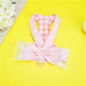 Big Bowtie, be traukiamų diržų liemenė mažiems šunims Rožinė purpurinė šuns krūtinės dirželiai Nėriniai dirželiai mergaitėms Princesės diržai XXL