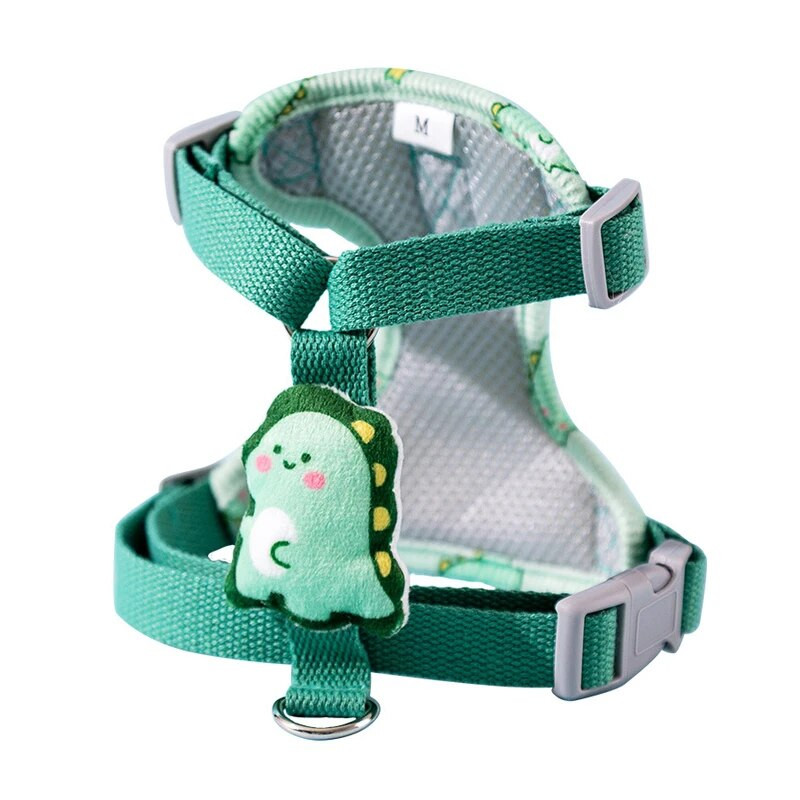 Animacinių filmų naminių šunų petnešų ir pavadėlio rinkinys Reguliuojamas šuniuko apykaklės dirželis naminių kačių petnešų liemenė lauke vaikščiojančių naminių gyvūnėlių priedai