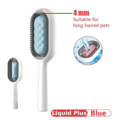 Kačių šunų priežiūros masažo šukos su vandens rezervuaru dvipusiai plaukų šalinimo šepečiai Kačių priežiūros reikmenys kačiukams