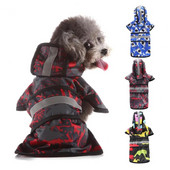 Kvėpuojantis, skirtas lauke šunų lietpaltis su gobtuvu, vandeniui atsparus vėjui, atspindintis šunų lietaus striukė, skirtas lauke